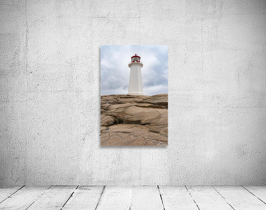 Famous Peggys Cove lightouse near Halifax in Nova Scotia Canada Wall Preview