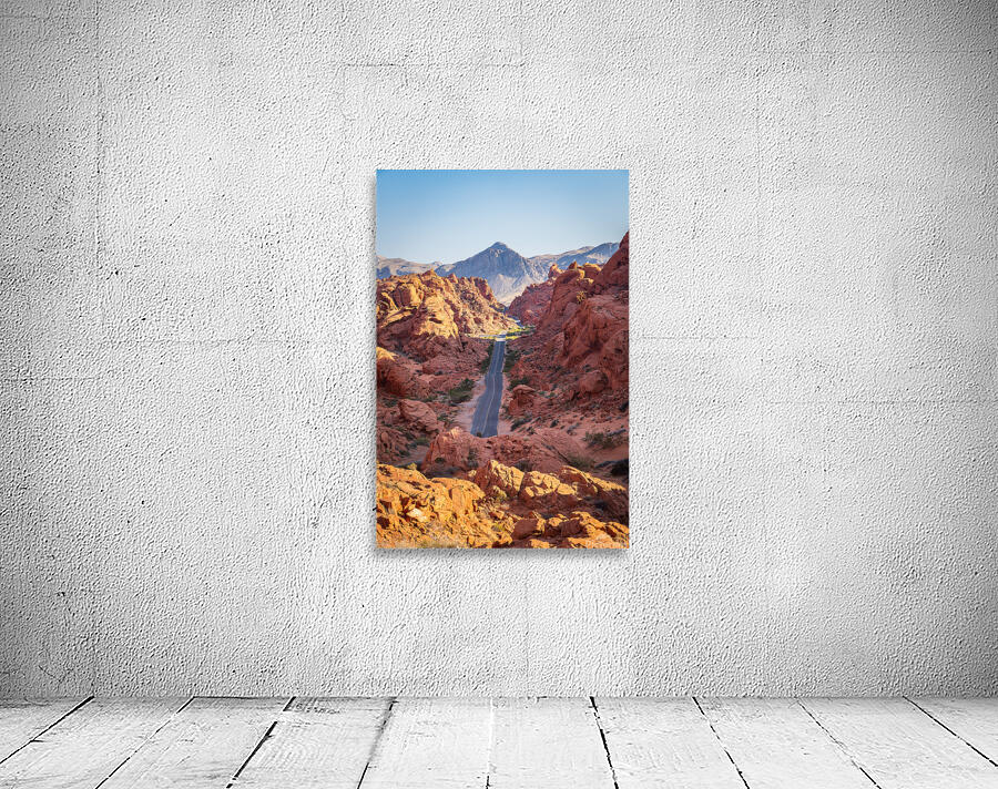 Mouses Tank Road through dramatic aztec sandstone formations in  Wall Preview