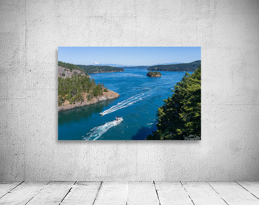 Turbulent water of Deception Pass in the Whidbey Island state pa Wall Preview