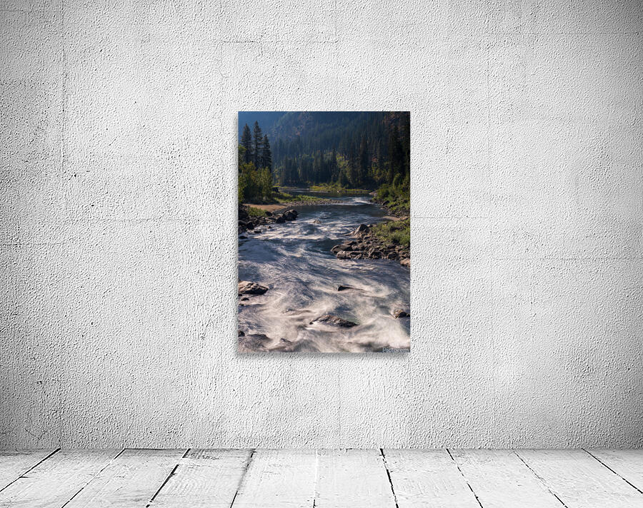 View from Tumwater Canyon pipeline bridge over Wenatchee River Wall Preview