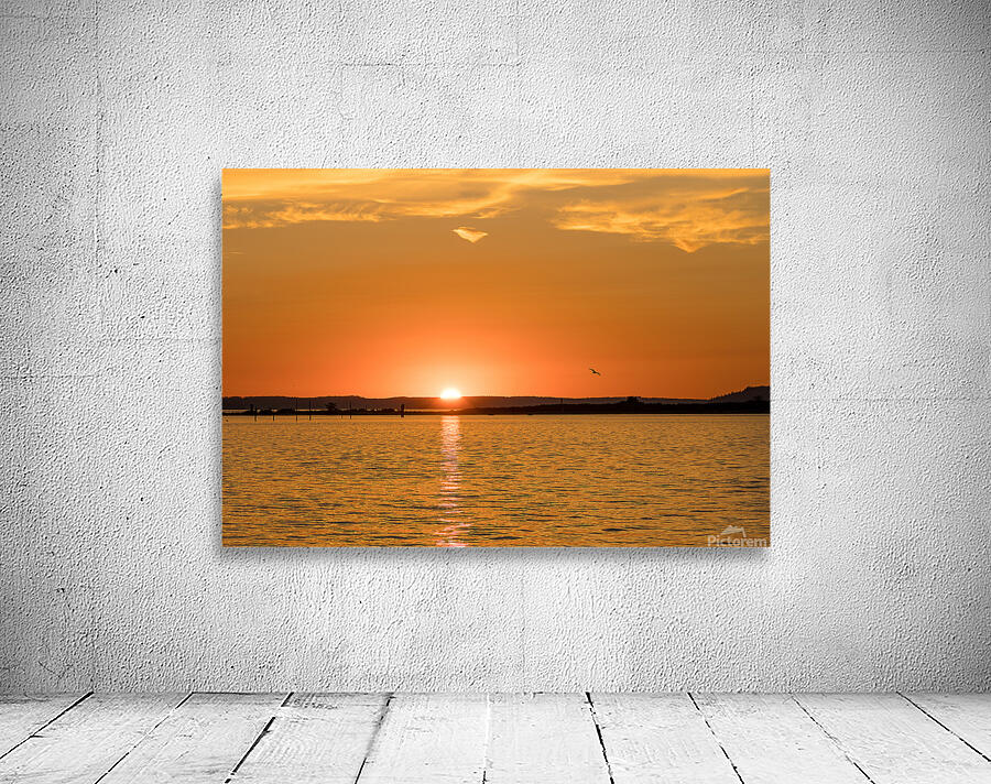 Dramatic sunset clouds over Possession Sound Everett in Washingt Wall Preview