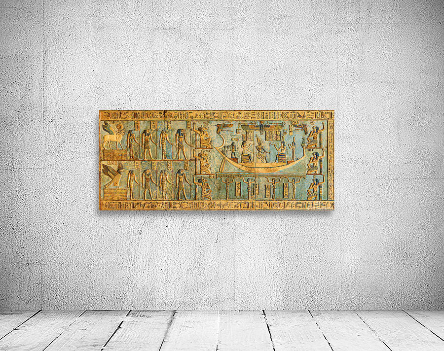 Detail of ceiling panels inside Temple of Hathor at Dendera  Wall Preview