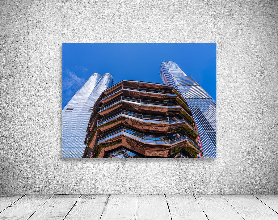 Reflective surface of the Vessel with a skyscraper behind with c Wall Preview