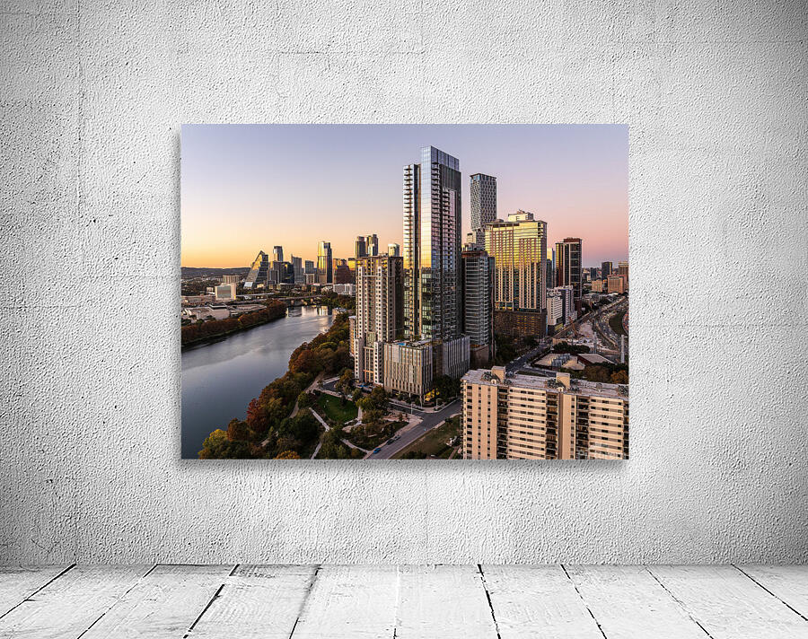 44 East Tower rises above Rainey Street District in Austin Wall Preview