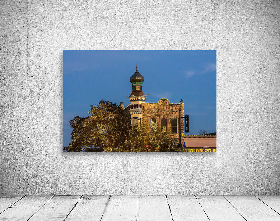 Sunset behind the Old Masonic Lodge in Georgetown Texas Wall Preview