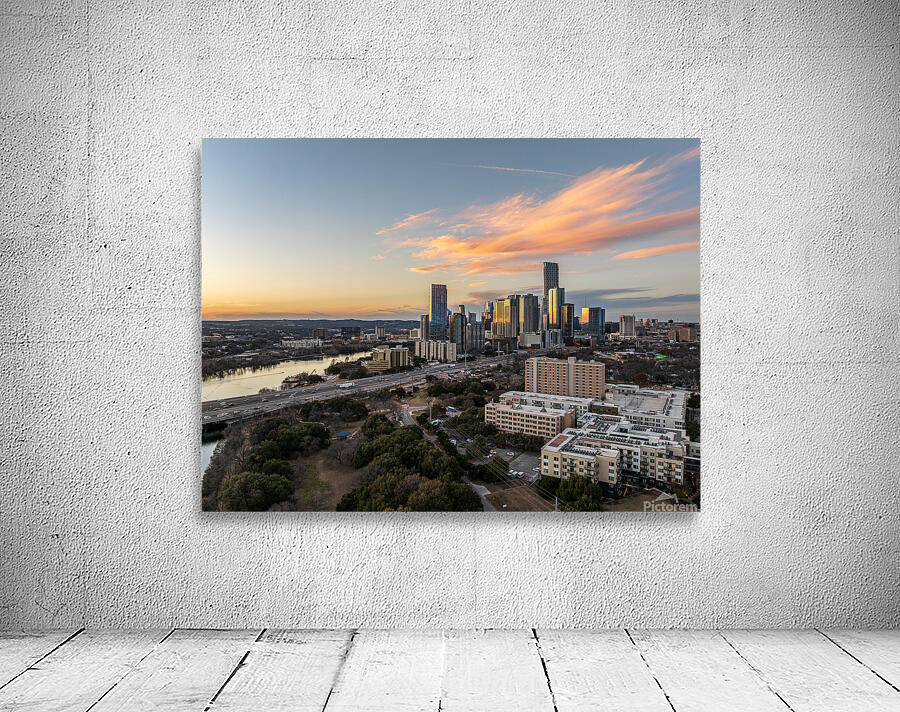 Aerial panorama Austin Texas downtown panorama Wall Preview