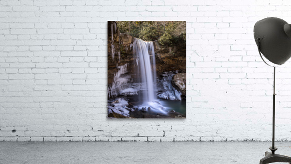 Cucumber Falls in the Ohiopyle State Park in winter Wall Preview