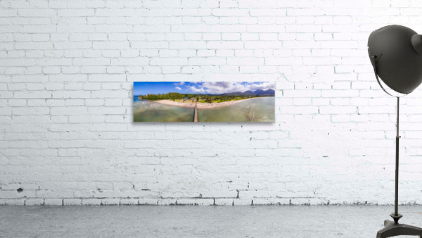 Hanalei bay and beach on Kauai in Hawaii Wall Preview