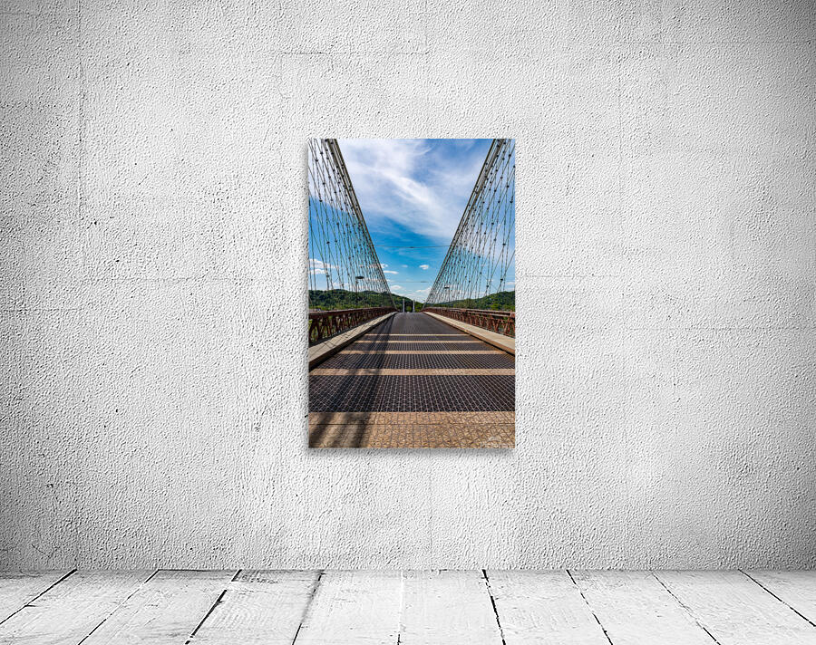 Suspension bridge over the Ohio river in Wheeling, WV Wall Preview