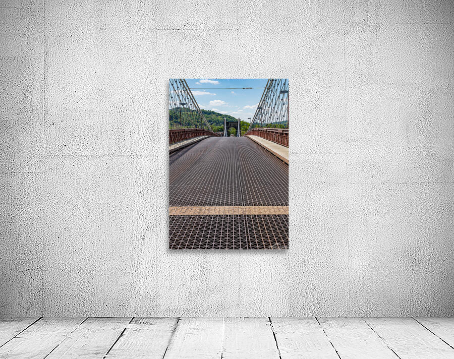 Suspension bridge over the Ohio river in Wheeling WV Wall Preview