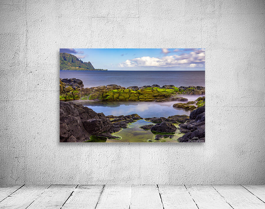 Long exposure image of the pool known as Queens Bath of Kauai Wall Preview