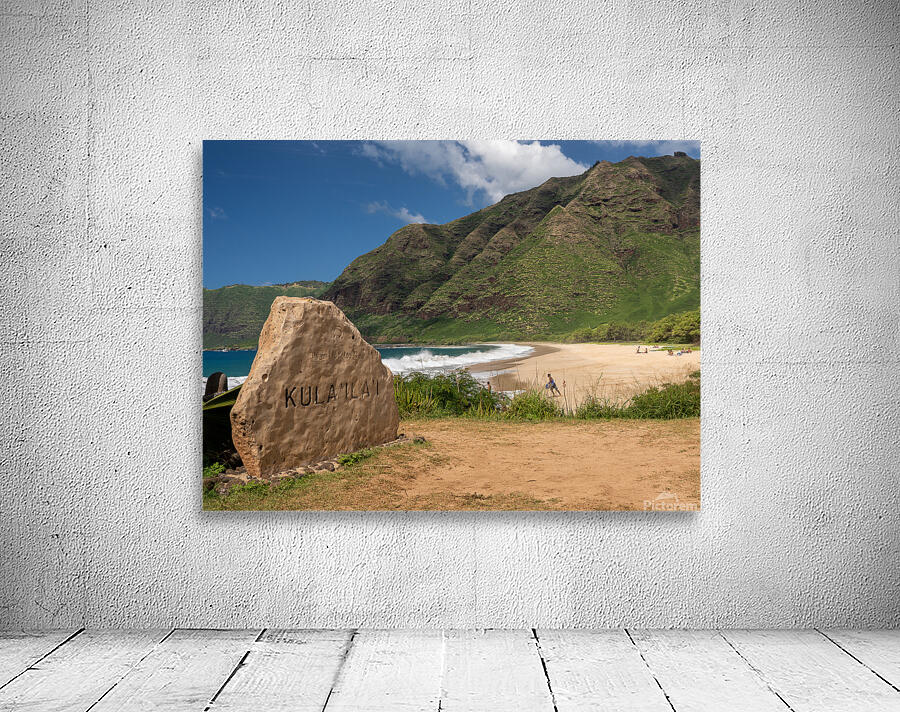 Winter waves crash on the shore at Kulailai beach on Oahu Wall Preview