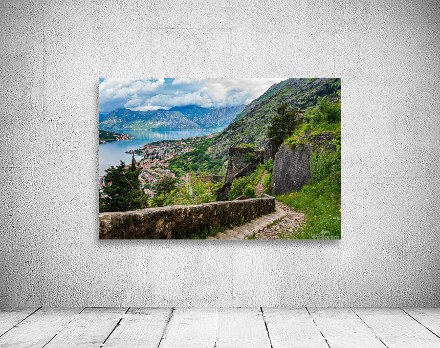 View from above Old Town of Kotor in Montenegro Wall Preview