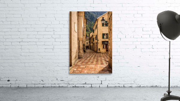 Narrow streets in Kotor in Montenegro Wall Preview