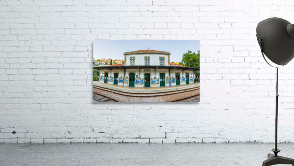 Panorama of Pinhao station in Douro valley Wall Preview