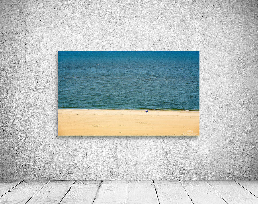 Single couple on wide beach at Cape May Point Wall Preview