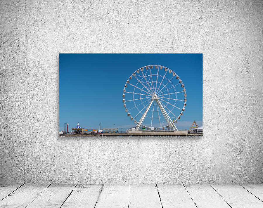 White ferris wheel on Steel Pier in Atlantic City Wall Preview