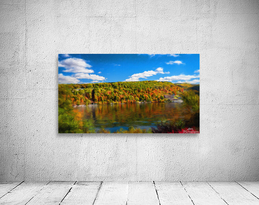 Painting of fall colors on Cheat Lake Morgantown Wall Preview