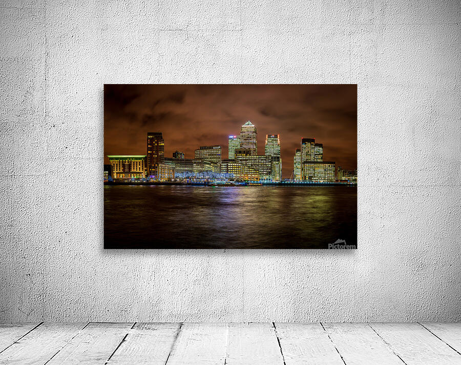Skyline of Canary Wharf in London Wall Preview
