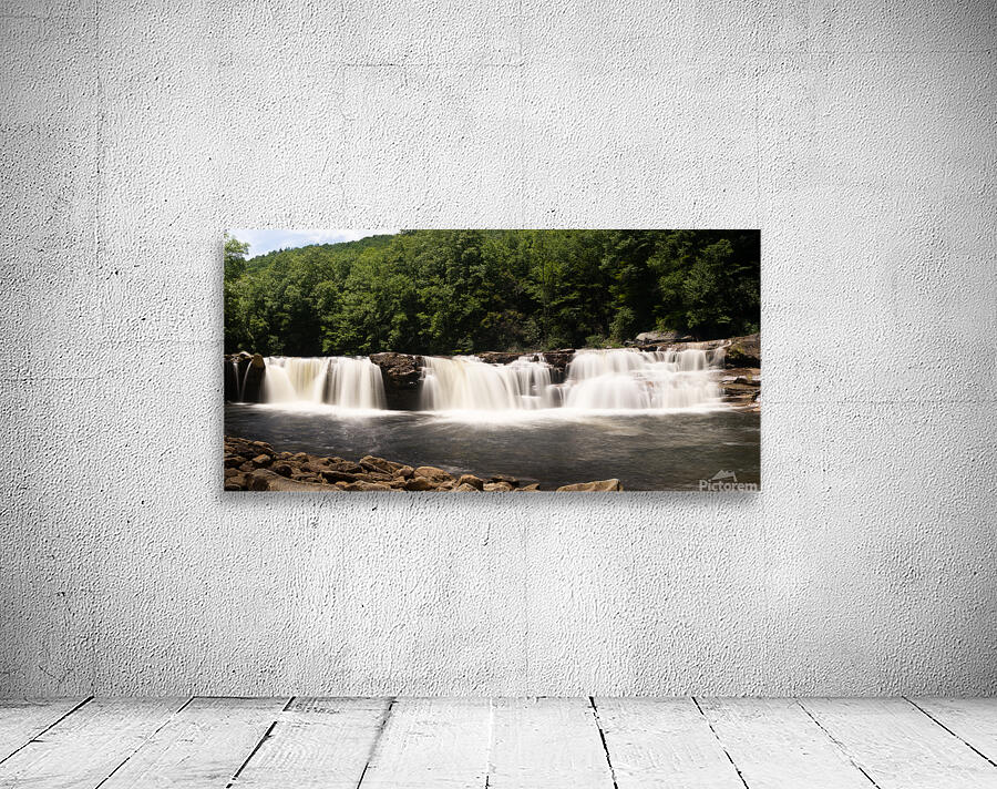 Three distinct waterfalls at High Falls of Cheat Wall Preview