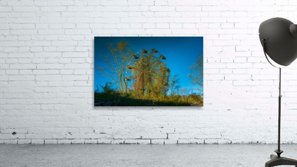 Ferris Wheel ride at abandoned funfair  Wall Preview