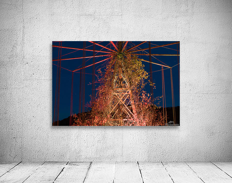 Chain swing ride at abandoned funfair  Wall Preview