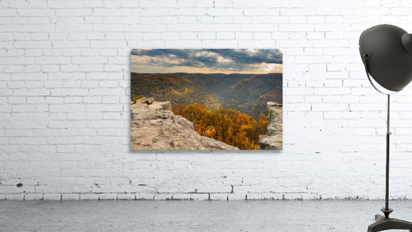 Raven Rock overlooks forest at Coopers Rock Wall Preview