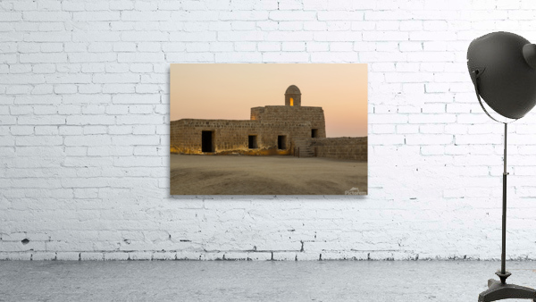 Old Bahrain Fort at Seef at sunset Wall Preview