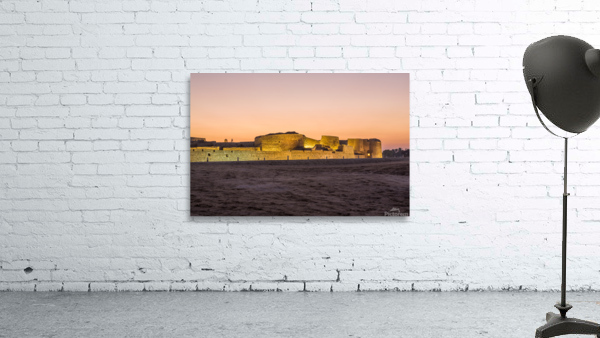 Old Bahrain Fort at Seef at sunset Wall Preview