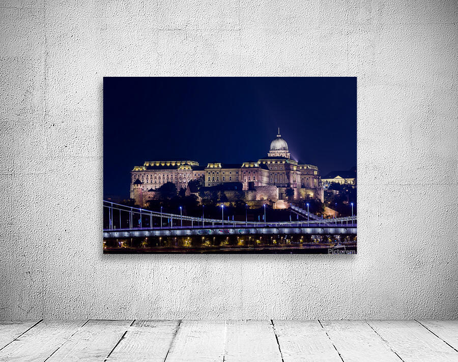 Buda Castle at night in Budapest Wall Preview
