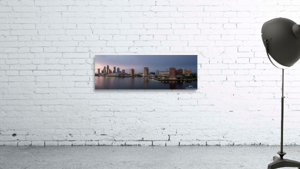 City skyline of Tampa Florida at sunset Wall Preview