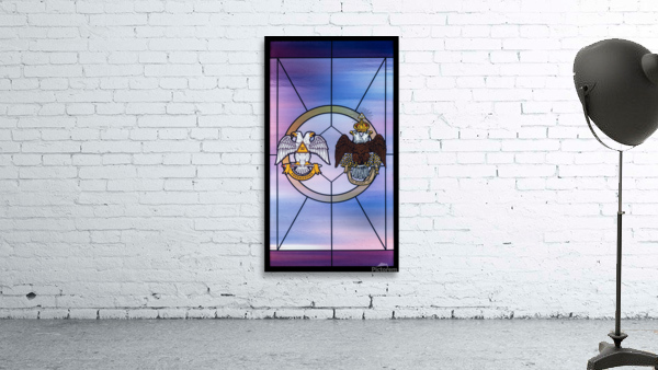 Stained glass window for the order of the Scottish Rite Wall Preview