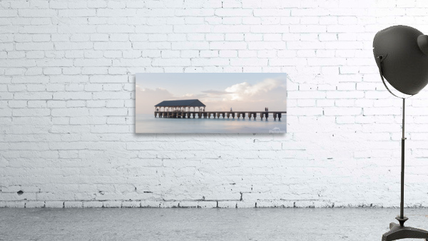 Sunrise over Hanalei Pier Kauai Hawaii Wall Preview