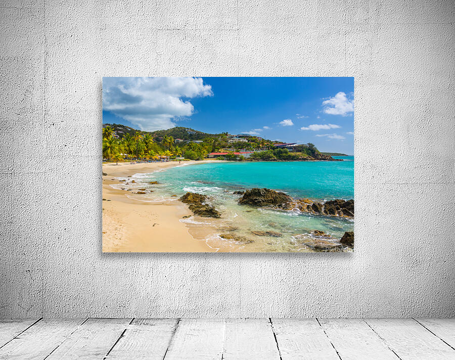 Frenchmans Bay beach scene on St Thomas USVI Wall Preview