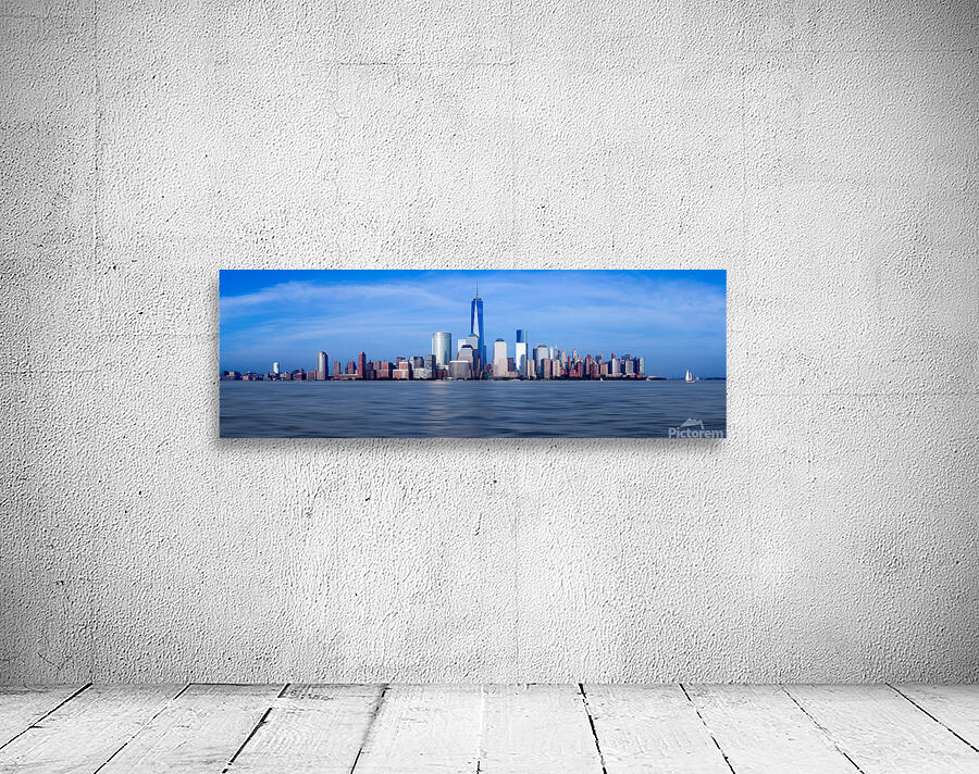 Panorama of Lower Manhattan at dusk Wall Preview