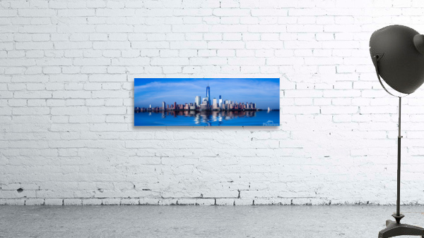 Panorama of Lower Manhattan at dusk Wall Preview