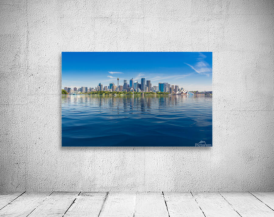 Dramatic panoramic photo Sydney harbor Wall Preview