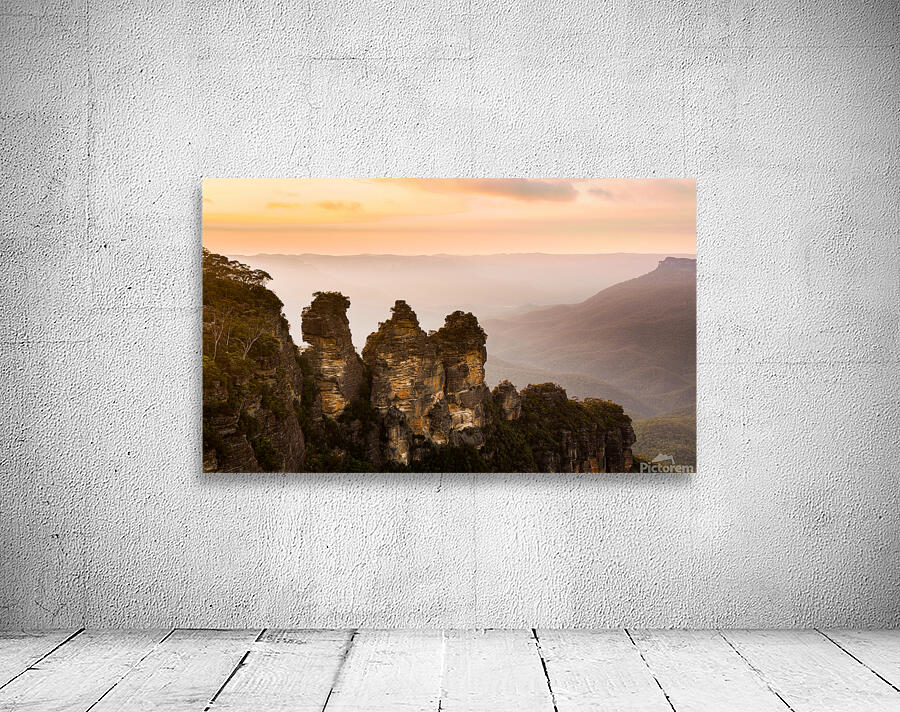 Sunrise from Echo Point in Blue Mountains Australia Wall Preview