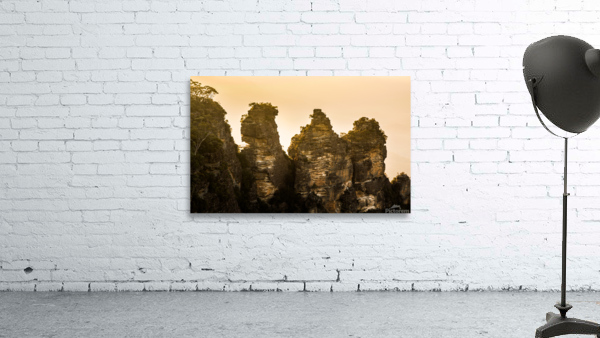 Sunrise from Echo Point in Blue Mountains Australia Wall Preview