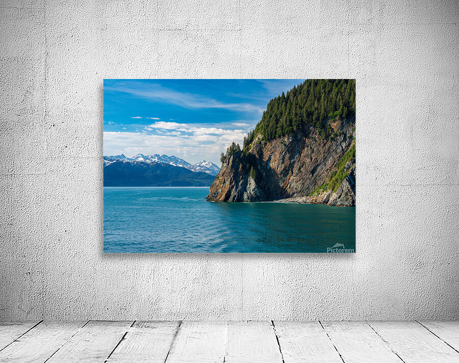 Rocky outcrops in the bay at Seward in Alaska Wall Preview