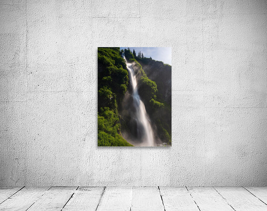 Dramatic waterfall of Bridal Veil Falls in Keystone Canyon Wall Preview