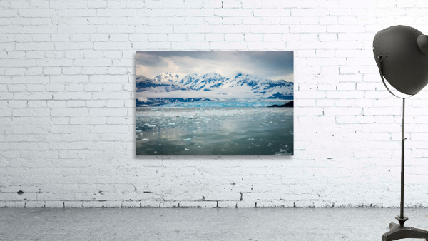 The Hubbard glacier near Valdez in Alaska on cloudy day Wall Preview