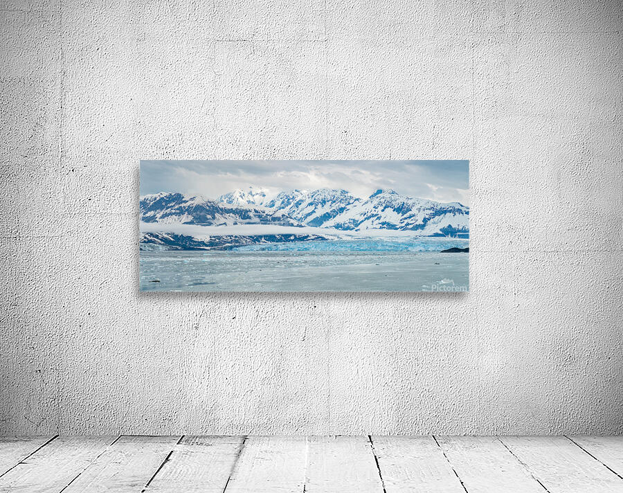 The Hubbard glacier near Valdez in Alaska on cloudy day Wall Preview