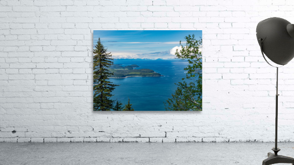 Panorama of the mountain range at Icy Strait Point in Alaska Wall Preview
