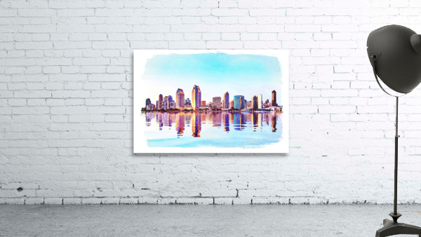 San Diego Skyline at sunset from Coronado Wall Preview
