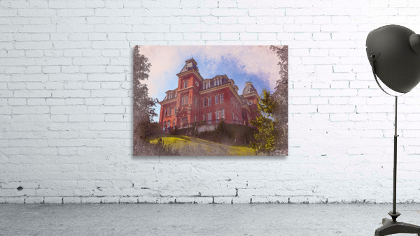 Digital art of Woodburn Hall at WVU in Morgantown Wall Preview
