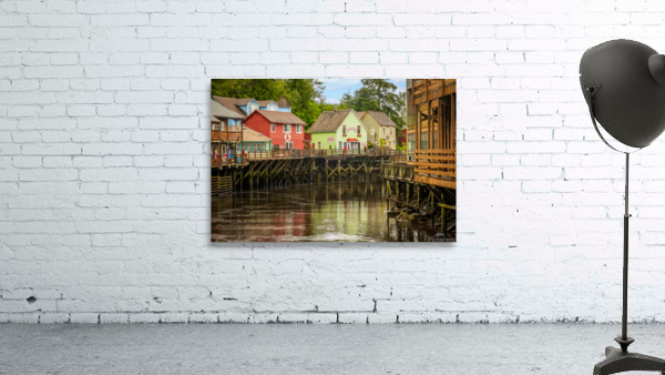 Famous Creek Street wharf in Ketchikan Alaska Wall Preview