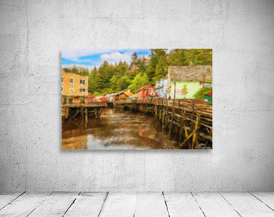 Impression of Creek Street in Ketchikan Alaska Wall Preview