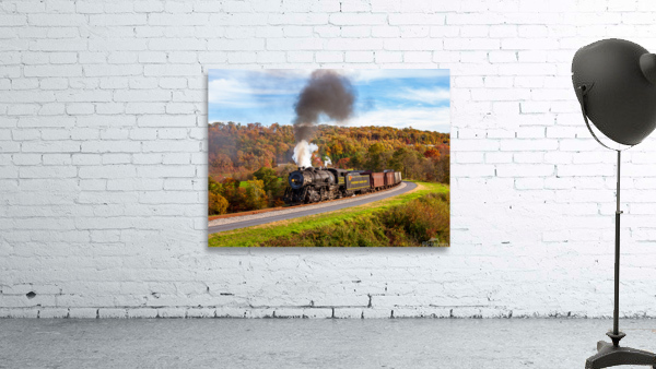 WMRR Steam train powers along railway Wall Preview