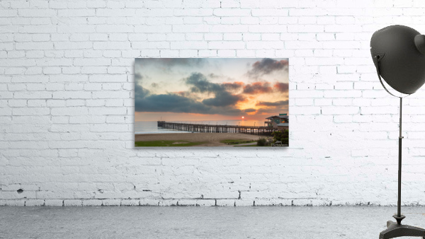 Sunset at dusk Ventura pier California Wall Preview
